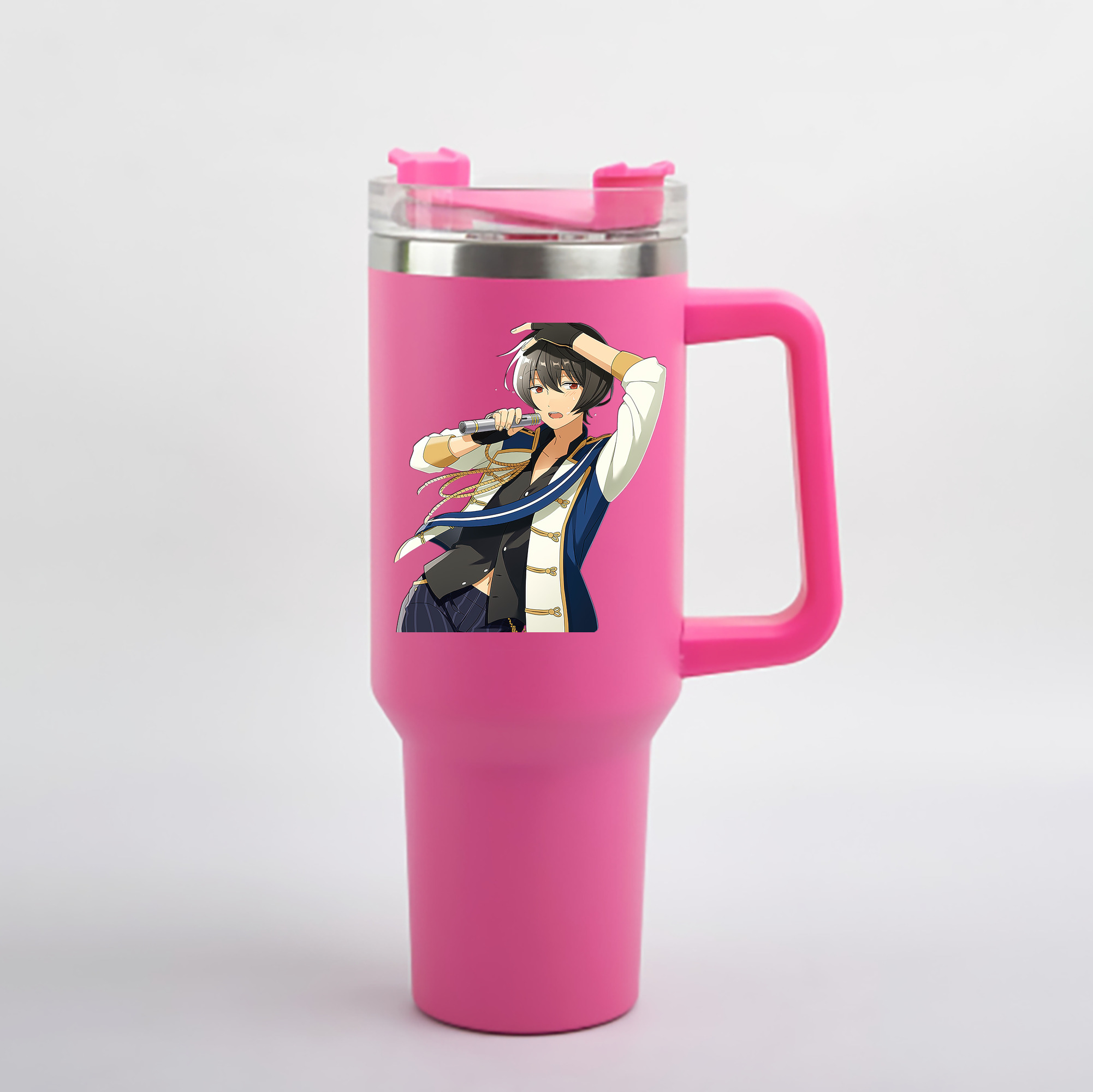 （画像用） あんさんぶるスターズ! Ensemble Stars 1200mL車用タンブラー - クリスタルステッカー（プラスチックストロー付き）